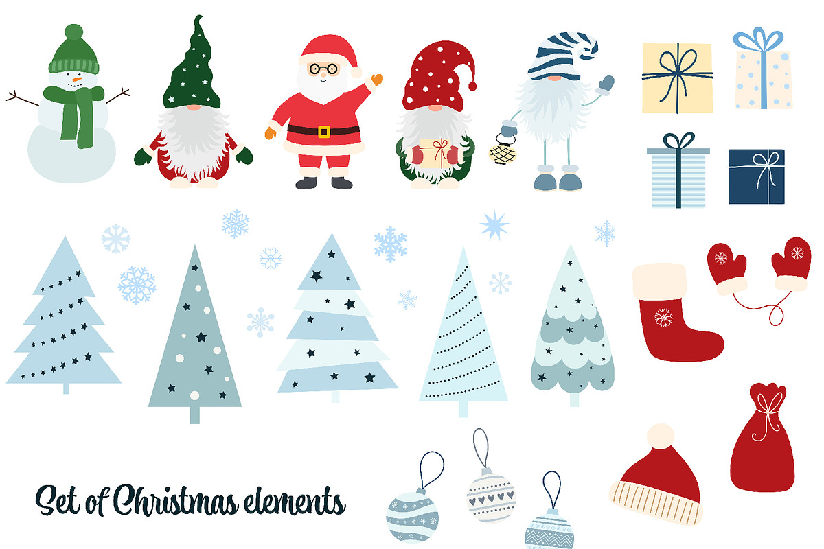 Christmas elements and patterns, a Decorative Illustration by Nataliia Pyzhova (Photo 2 of 6)