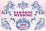 300 Baroque Wedding elements, a Decorative Illustration by Nocturnal Wolf (Thumbnail 1 of 14)