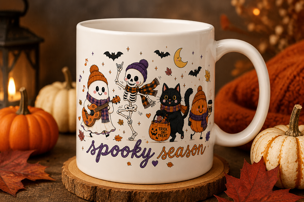 Cute Fall Ghost Halloween Png Bundle, a Seasonal Illustration by Daisy Design (Photo 13 of 23)