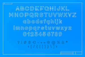 Planny Blueprint Font