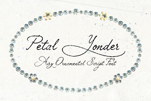 Petal Yonder: Airy Script Font, a Script Font by Mneme
