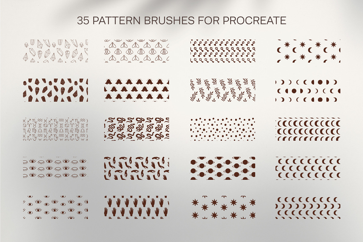 Magic Pattern Brushes for Procreate, a Brush Add-On by NinaFedorova (Photo 3 of 6)