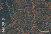 MAP SET - Blue/Bronze - 6 Maps, a Graphic by MetroMaps (Thumbnail 3 of 7)