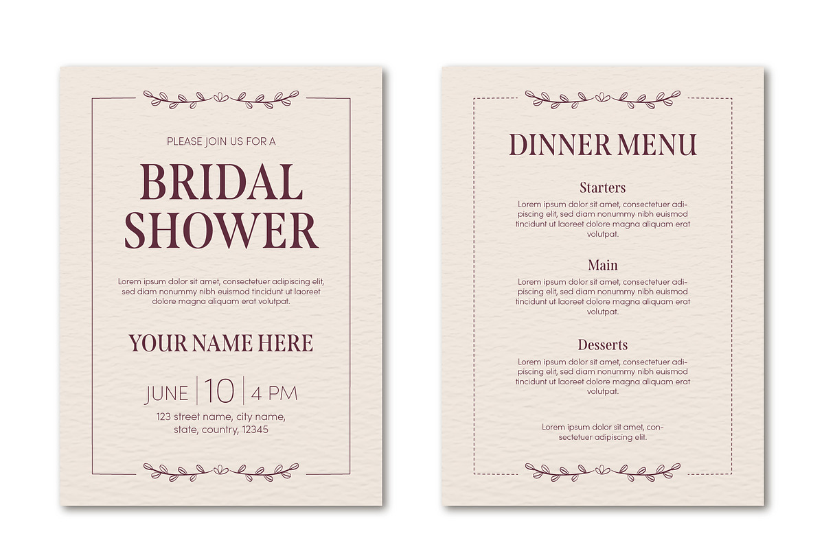 Elegant Bridal Shower Invitation Set, a Templates & Theme by studiogstock (Photo 1 of 2)