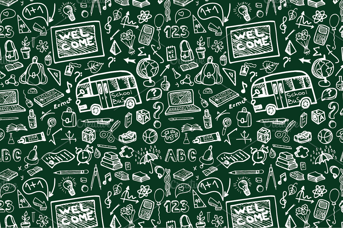 Back to School.Seamless pattern preview 4