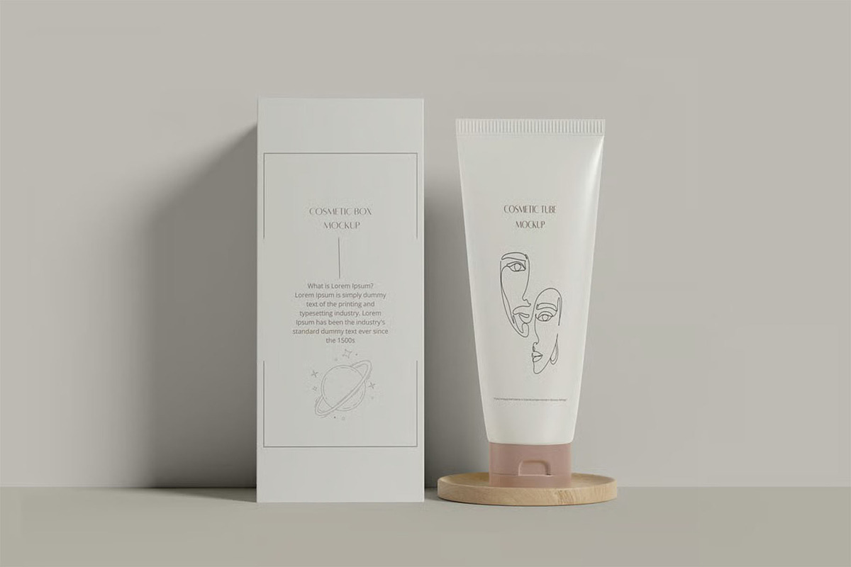 Cosmetic Tube Mockup, a Packaging Mockup by zpackcreative (Photo 3 of 7)