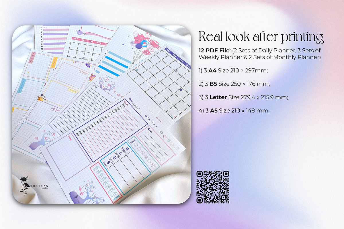 [Ready-to-print] Planet Planner, a Stationery Template by The Tran Studio (Photo 4 of 5)