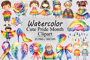 Cute Pride Month Clipart, an Illustration by Design Market (Thumbnail 1 of 3)