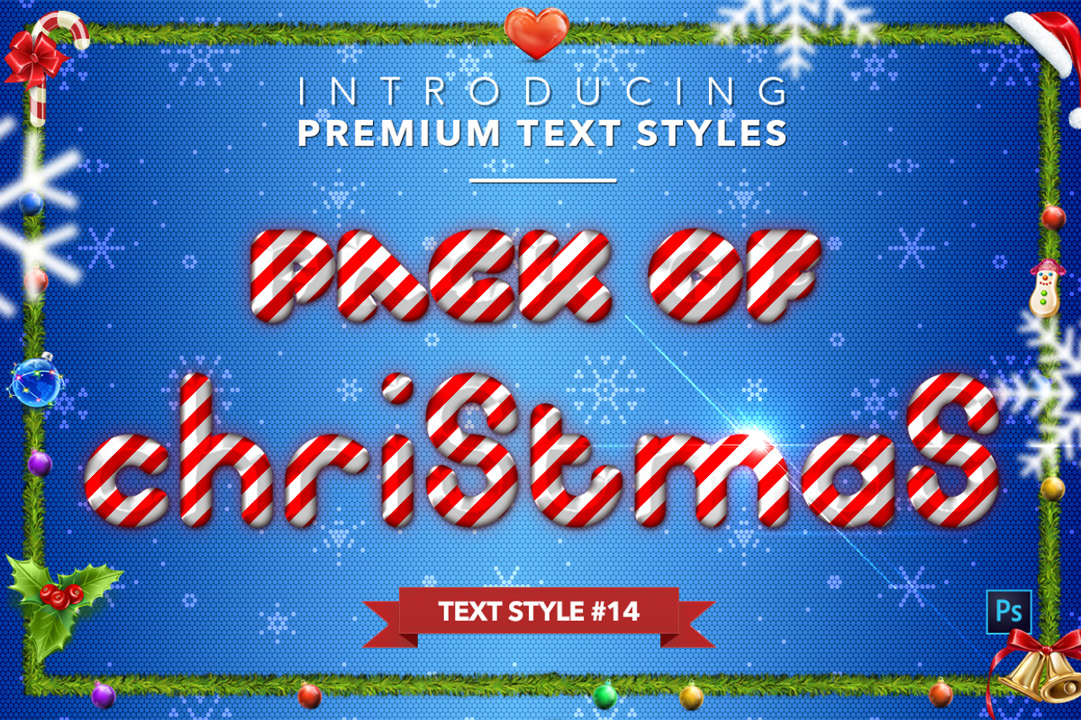 Christmas Pack #1 - Text Styles, a Layer Style Add-On by Jonas Stensgaard (Photo 15 of 23)