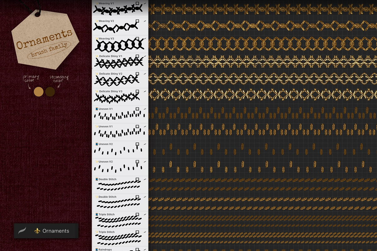 Goldwork Art Box For Procreate, a Brush Add-On by bokettori (Photo 12 of 18)