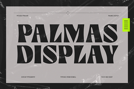 Palmas - Thick and Heavy Display, a Sans Serif Font by Viswell