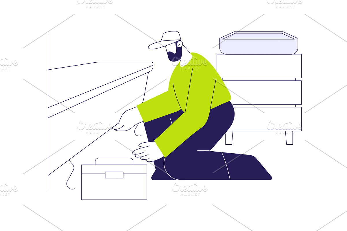 Bathtub and shower installation, an Object Illustration by Visual Generation