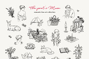 THE POET'S MUSE: Line Art Collection, a Decorative Illustration by long summer (Thumbnail 13 of 13)
