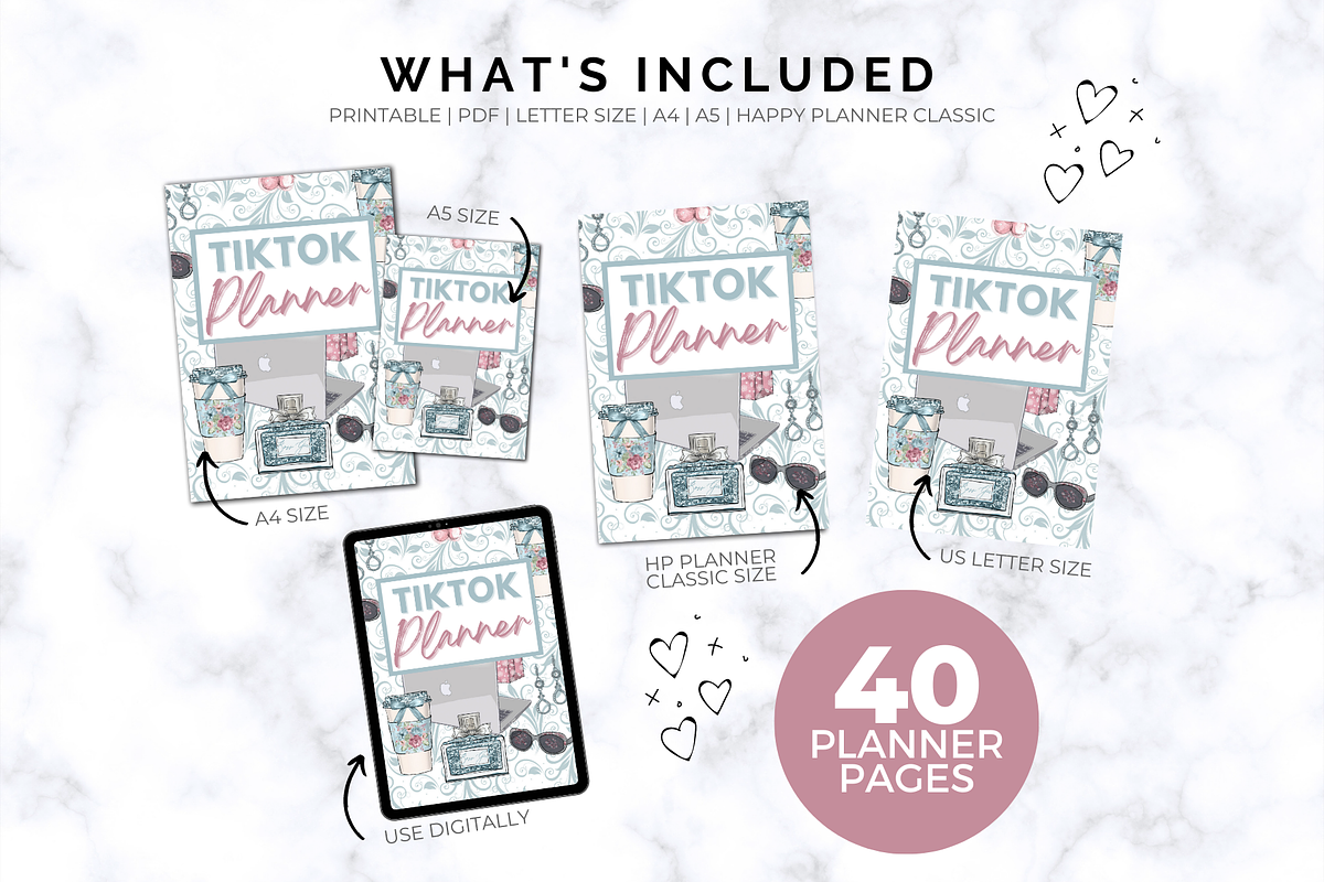 TikTok Printable Planner & Workbook, a Stationery Template by Jennifer Magri Templates (Photo 5 of 8)