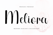 Meliora - Elegant Script Font, a Script Font by Letterayu Studio (Thumbnail 1 of 6)