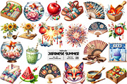 Japanese Summer Aesthetic Clipart, an Illustration by Pixels.Craft (Thumbnail 1 of 7)