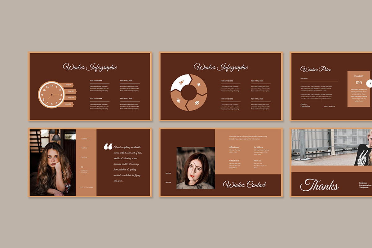 Winker Fashion Presentation Template, a Presentation Template by Analogous Temp (Photo 5 of 5)