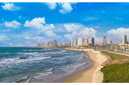 Scenic Israel Tel Aviv coastline, an Architecture Photo by Web Engine Design