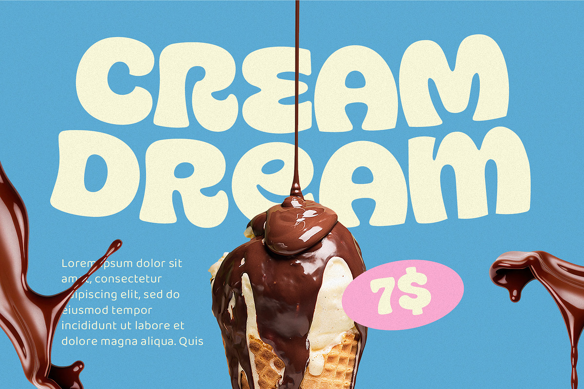 Corela Sweet - Food BoldDisplay Font, a Sans Serif Font by decographstud (Photo 2 of 7)