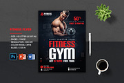 Fitness Flyer Template | Gym Flyer, a Flyer Template by Designscozy (Thumbnail 1 of 5)