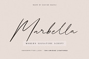 Marbella - Stylish signature script, a Script Font by Davide Bassu