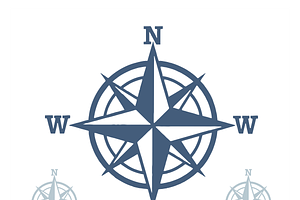 Stylish Compass Icon Set, a Food Illustration by CarWrap design