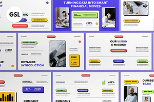 White Financial Analyst Google Slide, a Presentation Template by graphicook