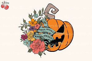 Sorta Spooky Sorta Sweet Pumpkin PNG