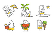 Stick Figures on the beach, a Person Illustration by Anna Semenchenko (Thumbnail 2 of 4)