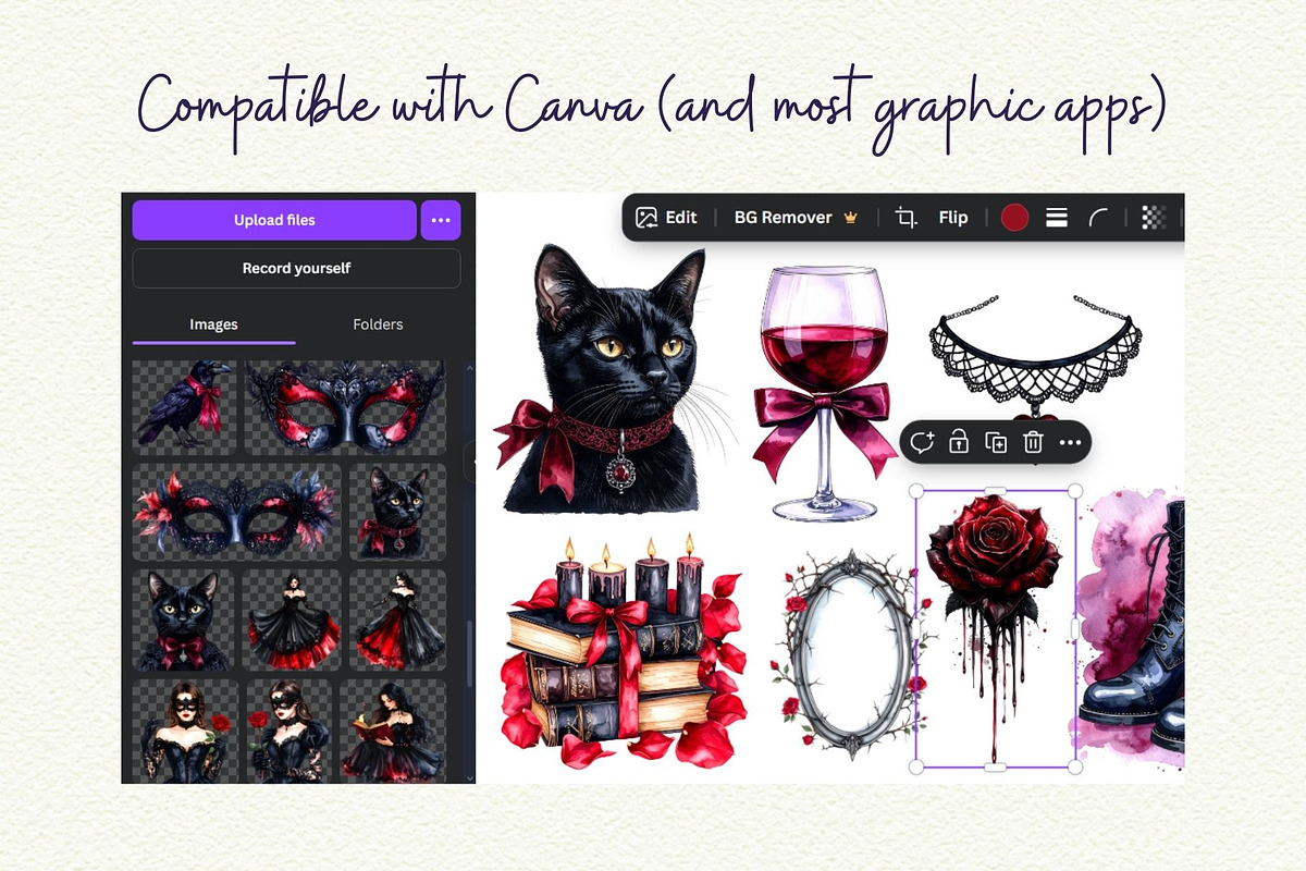 Dark Romance Clipart, an Object Graphic by Anna Design Studio (Photo 8 of 9)