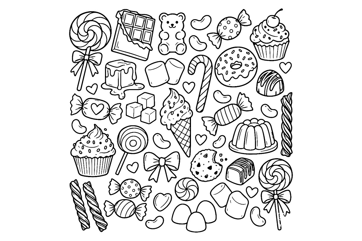 Hand drawn candy collection. Doodle, an Object Illustration by Voodz_shop (Photo 1 of 3)