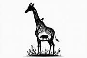 Giraffe Silhouette Vector design, an Illustration by Amazin_art (Thumbnail 19 of 21)