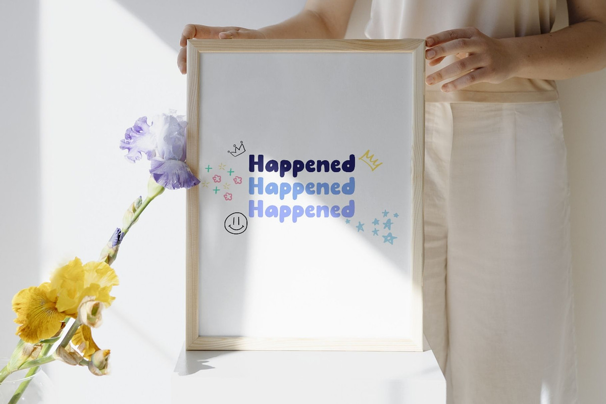 Happy mind font, a Handwritten Font by JJuta (Photo 3 of 6)