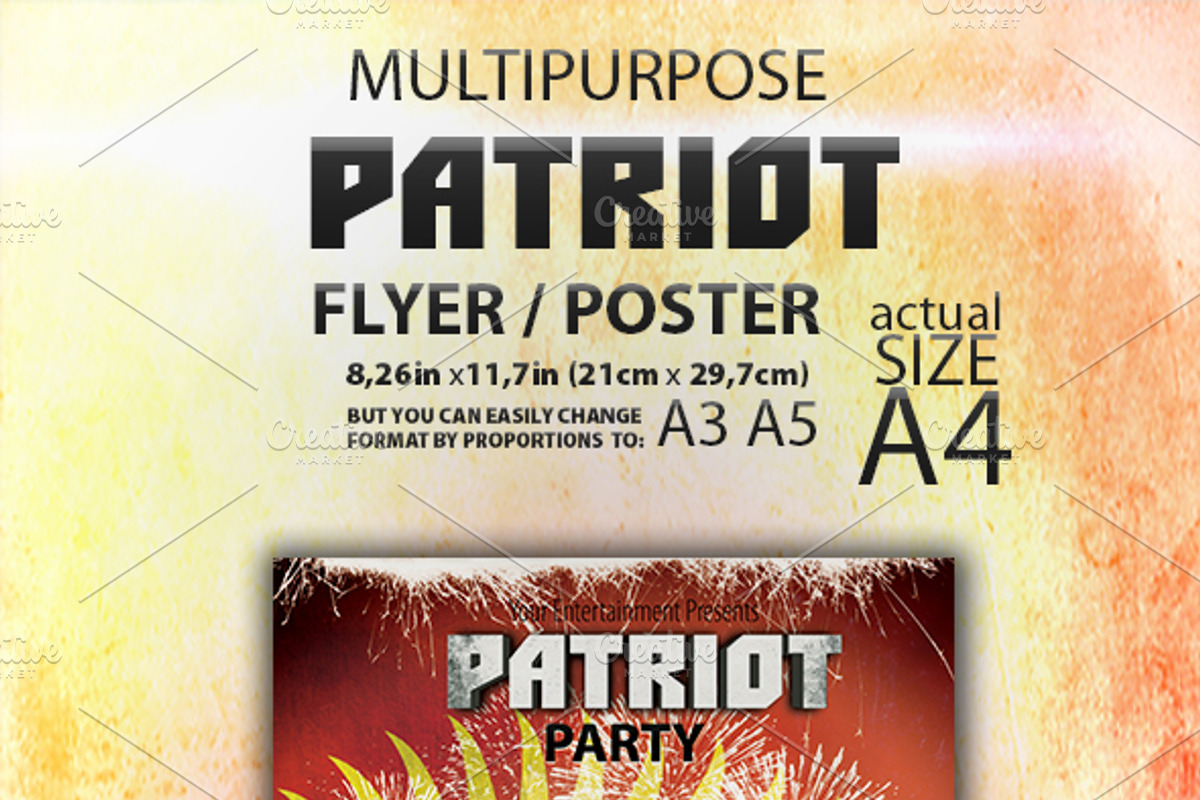 Patriot Themed Template, a Flyer Template by zheksha (Photo 1 of 5)