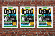 White Grunge Indie Concert Flyer Set, a Flyer Template by Aiyari Graphic (Thumbnail 3 of 3)