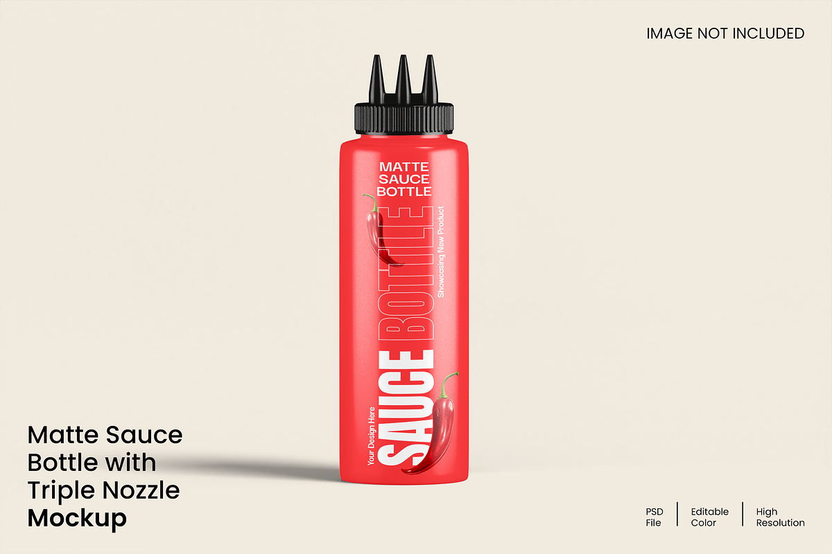 Sauce Bottle Mockup, a Packaging Mockup by Unerispace
