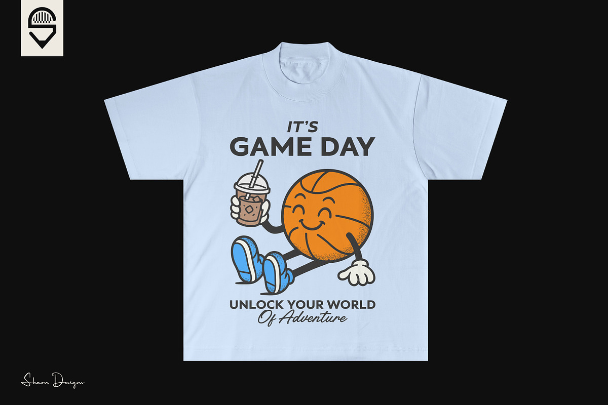 Basketball Character with Coffee, a Sport Illustration by shaondesigns (Photo 3 of 4)