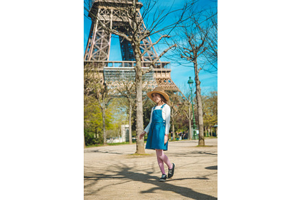 Children in Paris near the Eiffel, a Person Photo by yanadjana