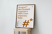 Norgiva - A Display Typeface, a Sans Serif Font by Ainun Jinan (Thumbnail 6 of 9)