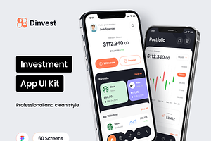 Dinvest - Investment Mobile UI KIT