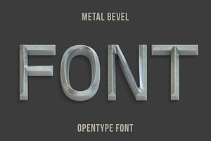 Metal Bevel Font, a Font by Handmadefont