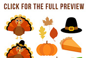 Thanksgiving Clipart, Turkey Clipart, an Illustration by The Digital Download Shop (Thumbnail 3 of 3)