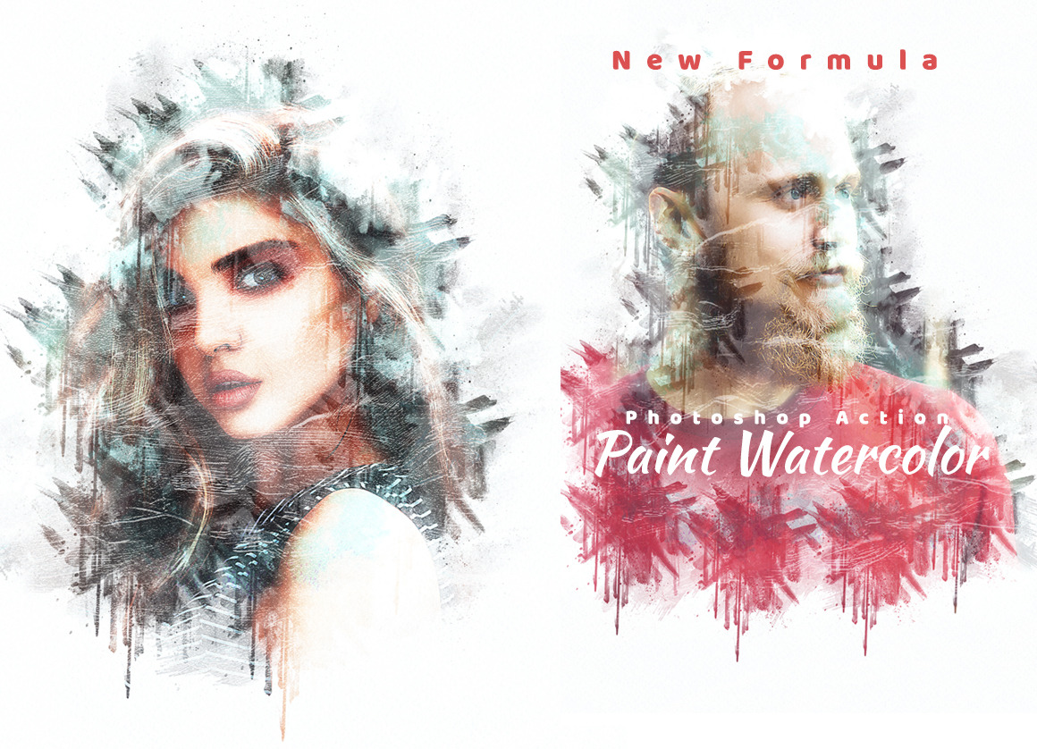 Paint Watercolor Photoshop Action, an Action Add-On by MRI STUDIO