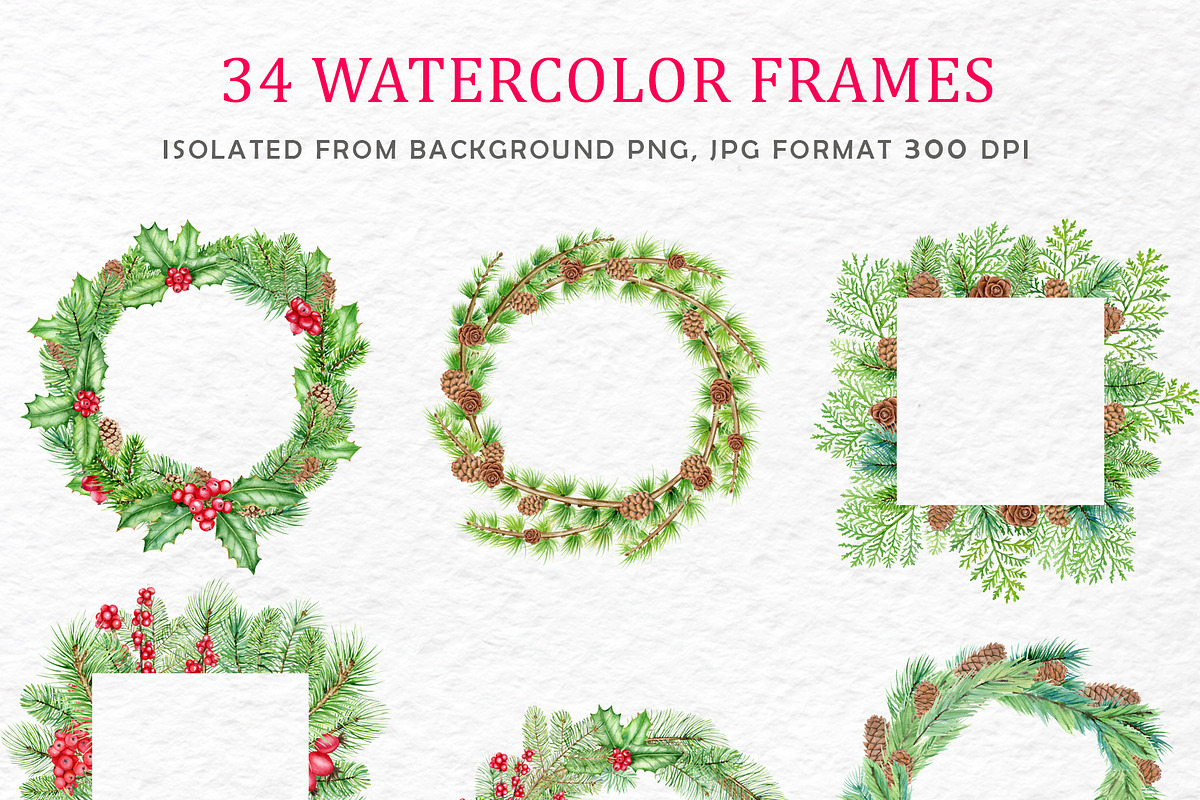 Forest Christmas set, an Illustration by svetodesign (Photo 4 of 12)