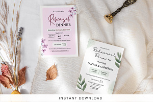 Rehearsal Dinner Invitation Template, an Invitation Template by Snapybiz