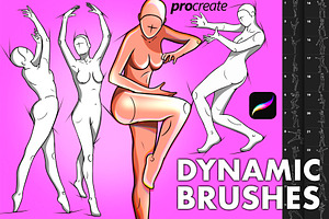 Procreate Dynamic Girl Pose Brushes