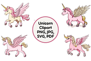 Unicorn Clipart, a Graphic by Milano Creative (Thumbnail 1 of 5)
