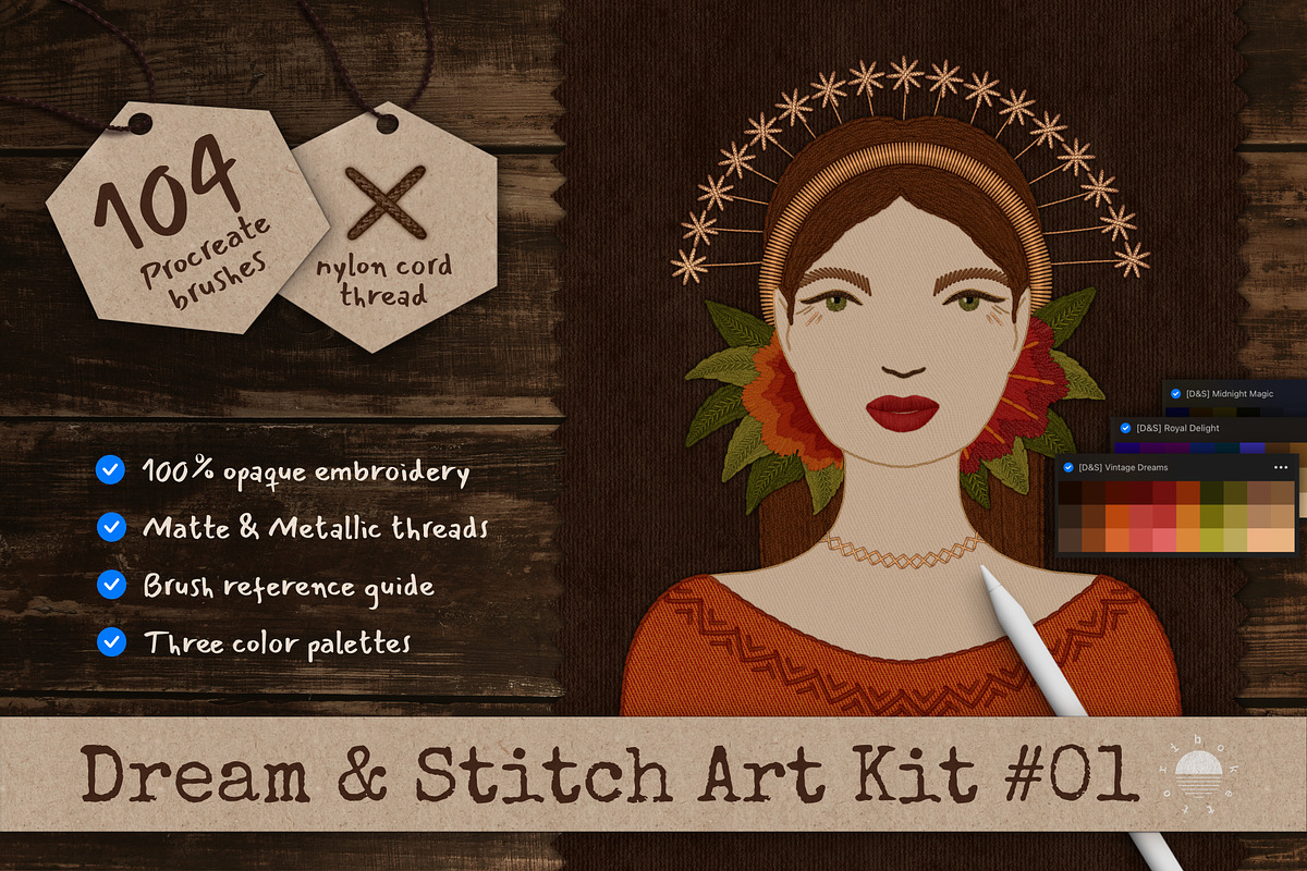 Dream & Stitch Art Kit V1, a Brush Add-On by bokettori (Photo 1 of 11)