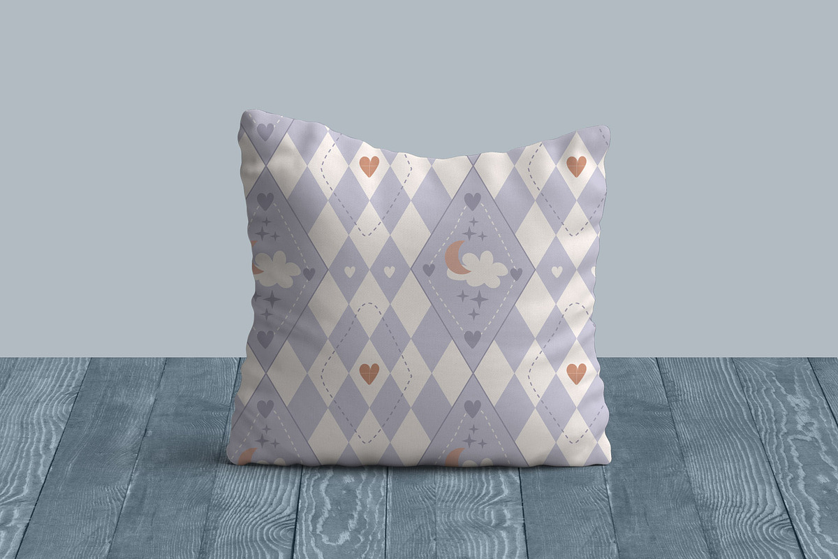 Lavender Argyle Seamless Pattern Set, a Decorative Illustration by Nebbia (Photo 4 of 5)