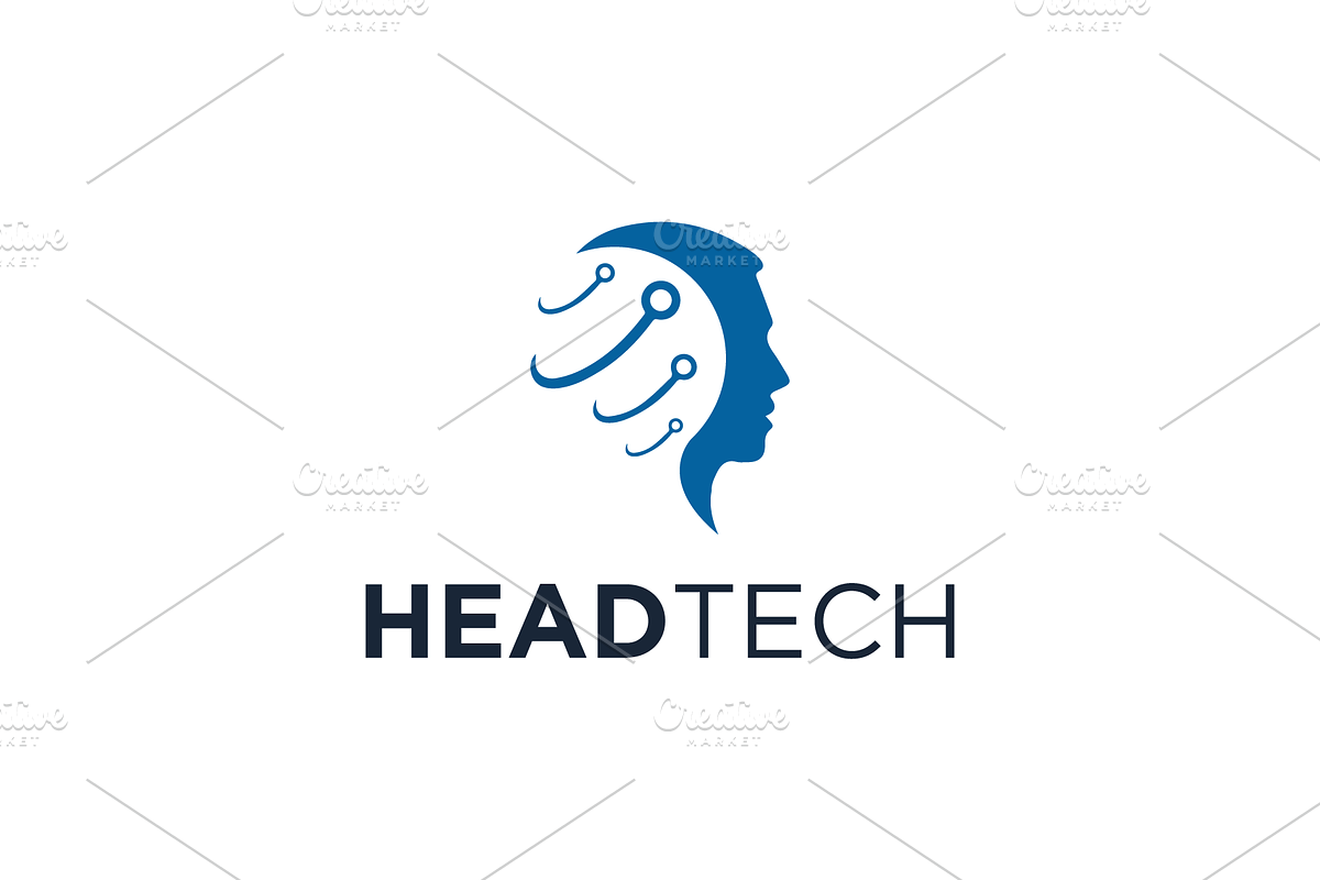 Head Tech Logo Vector Modern, a Branding & Logo Template by zaqilogo (Photo 2 of 2)